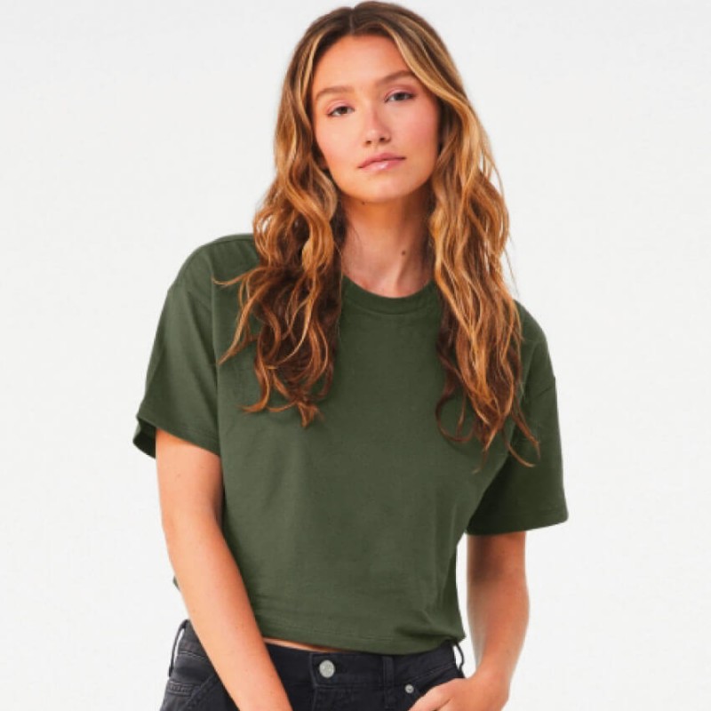 Camiseta corta verde militar