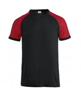 Camiseta bicolor negro con rojo