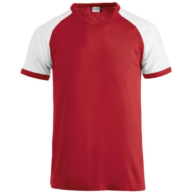 Camiseta bicolor rojo con blanco
