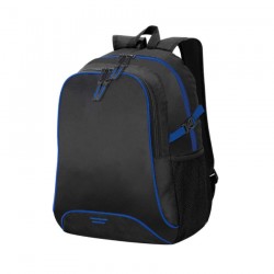 Mochila Osaka negro con azul eléctrico
