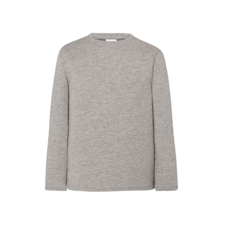 Camiseta manga larga gris jaspeado