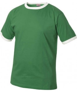 Camiseta verde con blanco