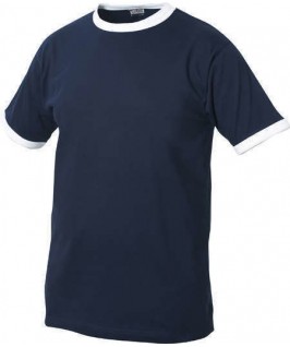Camiseta azul marino con blanco