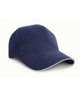 Gorra azul marino con crudo