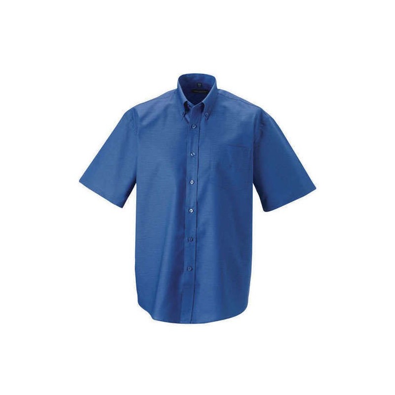 Camisa manga corta azul eléctrico