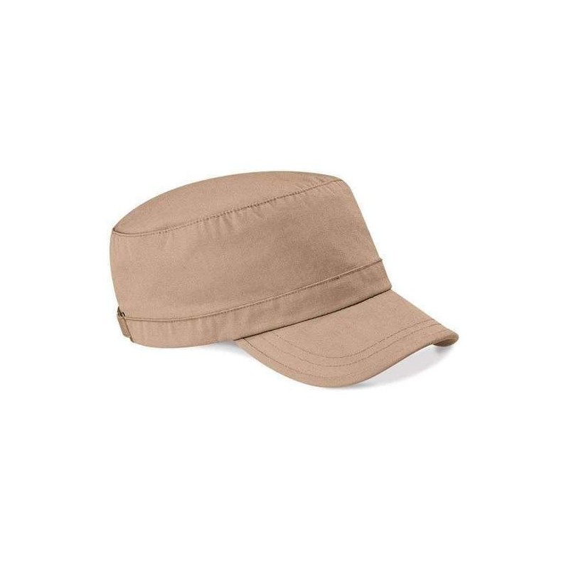 Gorra militar marrón piedra