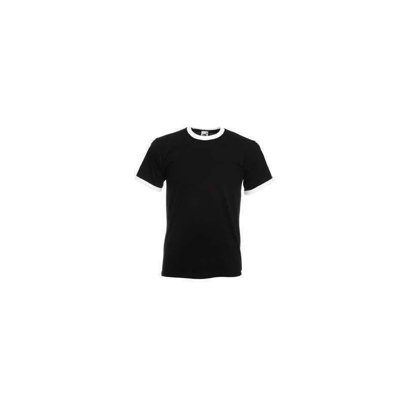 Camiseta ringer negro con blanco