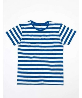 Camiseta a rayas azul con blanco